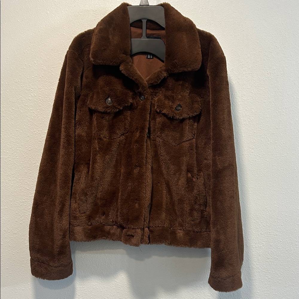 Ci Sono Chocolate Teddy Jacket